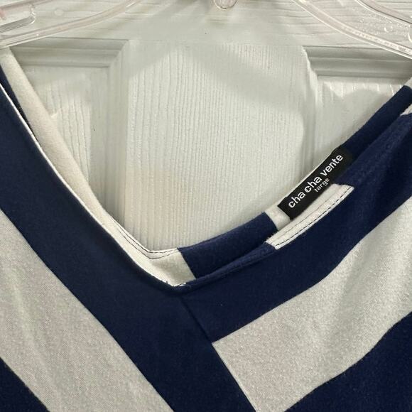 Cha Cha Vente Striped Loose Nautical Poncho Blouse Large L - Picture 5 of 5